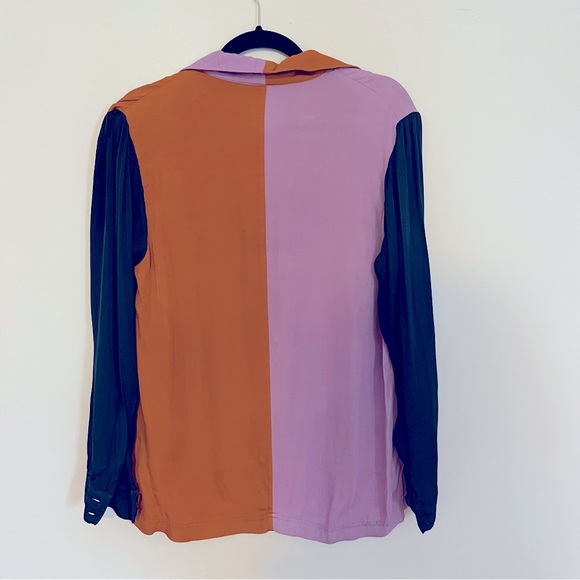 Farm Rio Colorblock Anthropologie Button Down Top - Picture 4 of 12